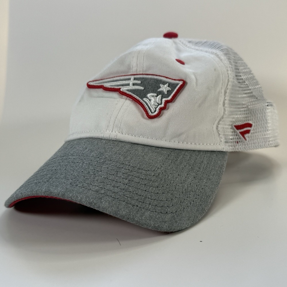 New England Patriots Fanatics NFL ProLine Snapback Mesh Hat White Unstructured